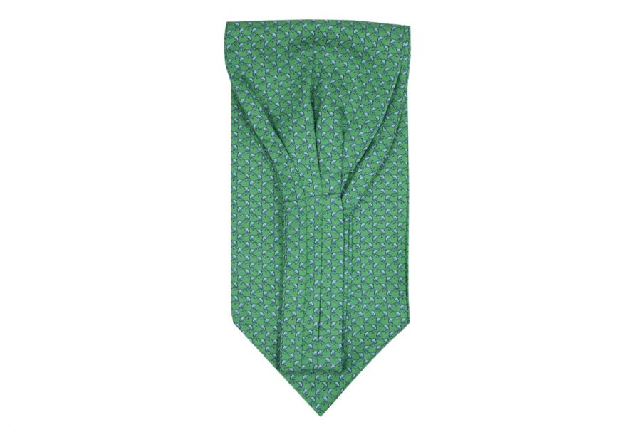 Φουλάρι Ascot / Πράσινο με δελφίνια