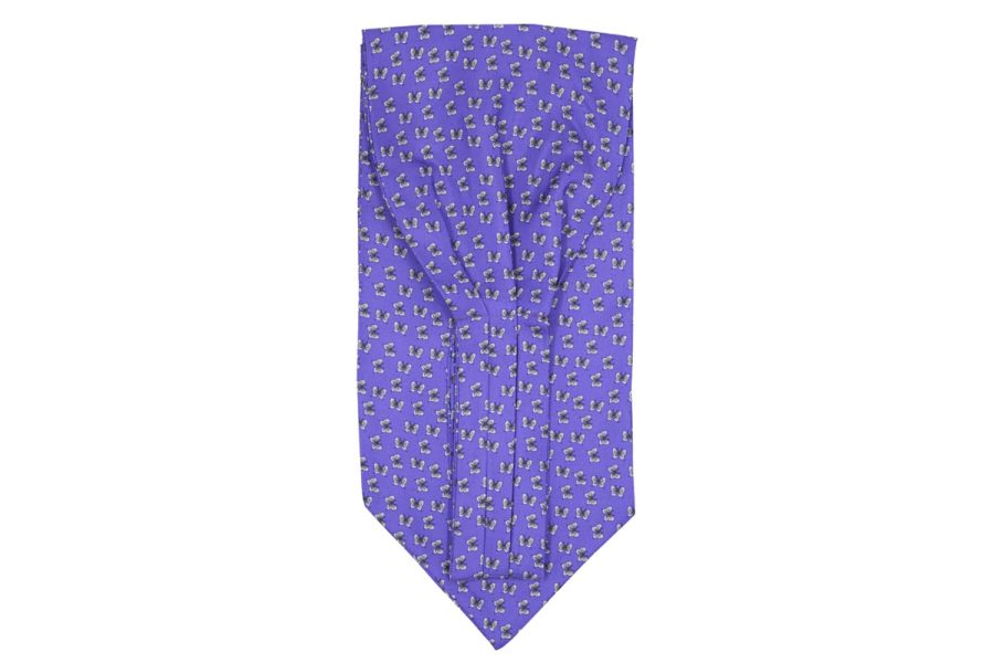 Φουλάρι Ascot / Μωβ με πεταλούδες