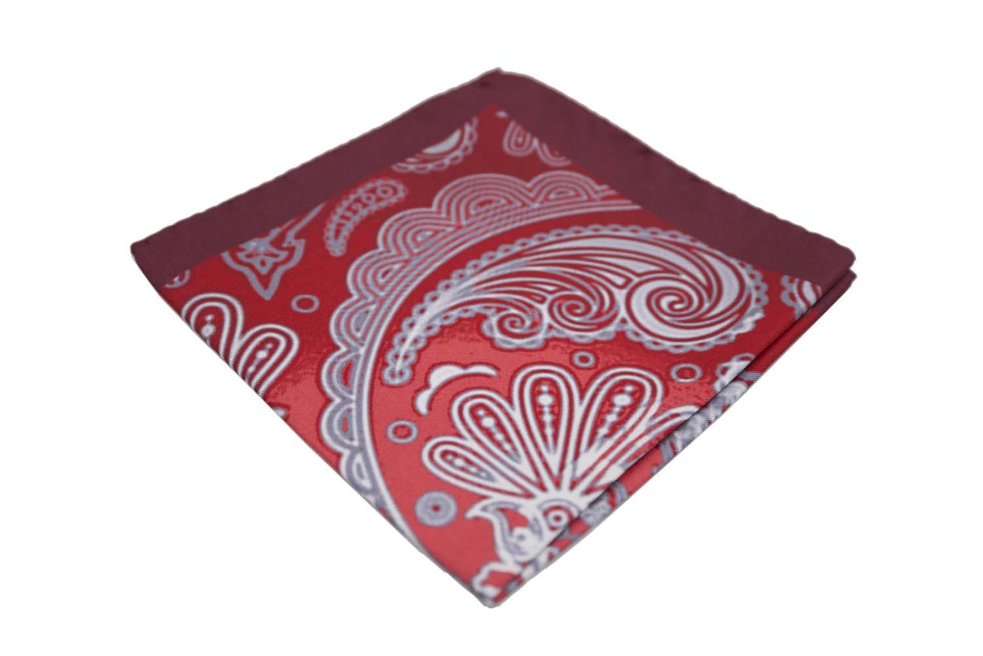 Μαντήλι τσέπης κόκκινο / γκρι λαχούρια