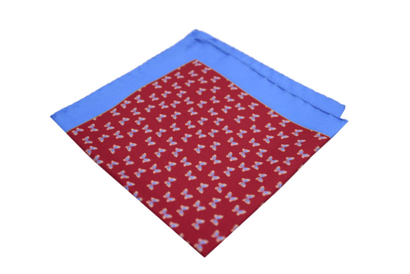POCH270 Μαντήλι τσέπης κόκκινο / πεταλούδες