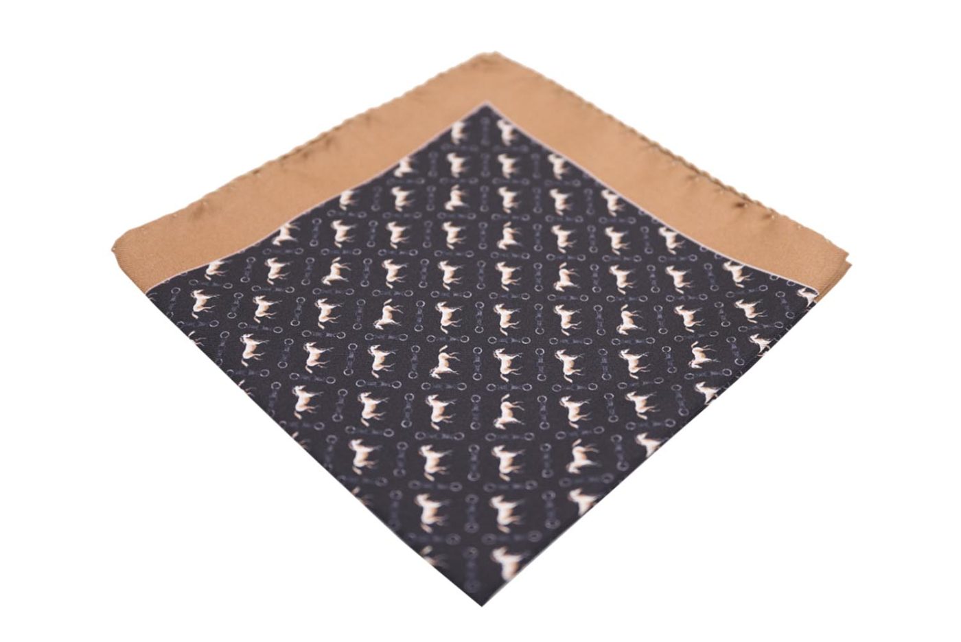 Μαντήλι τσέπης μαύρο / αλογάκια