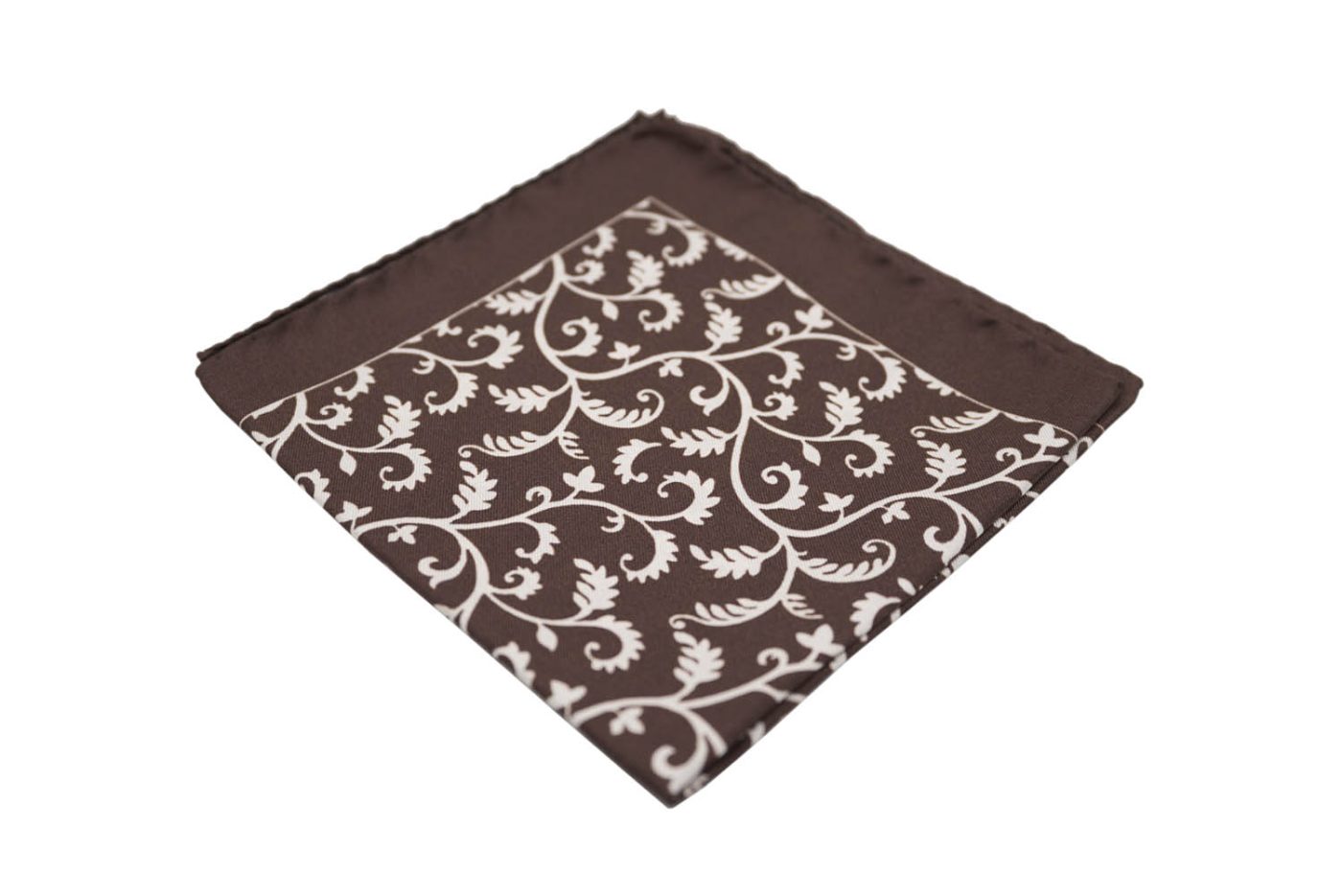 POCH284 Μαντήλι τσέπης καφέ / λαχούρια