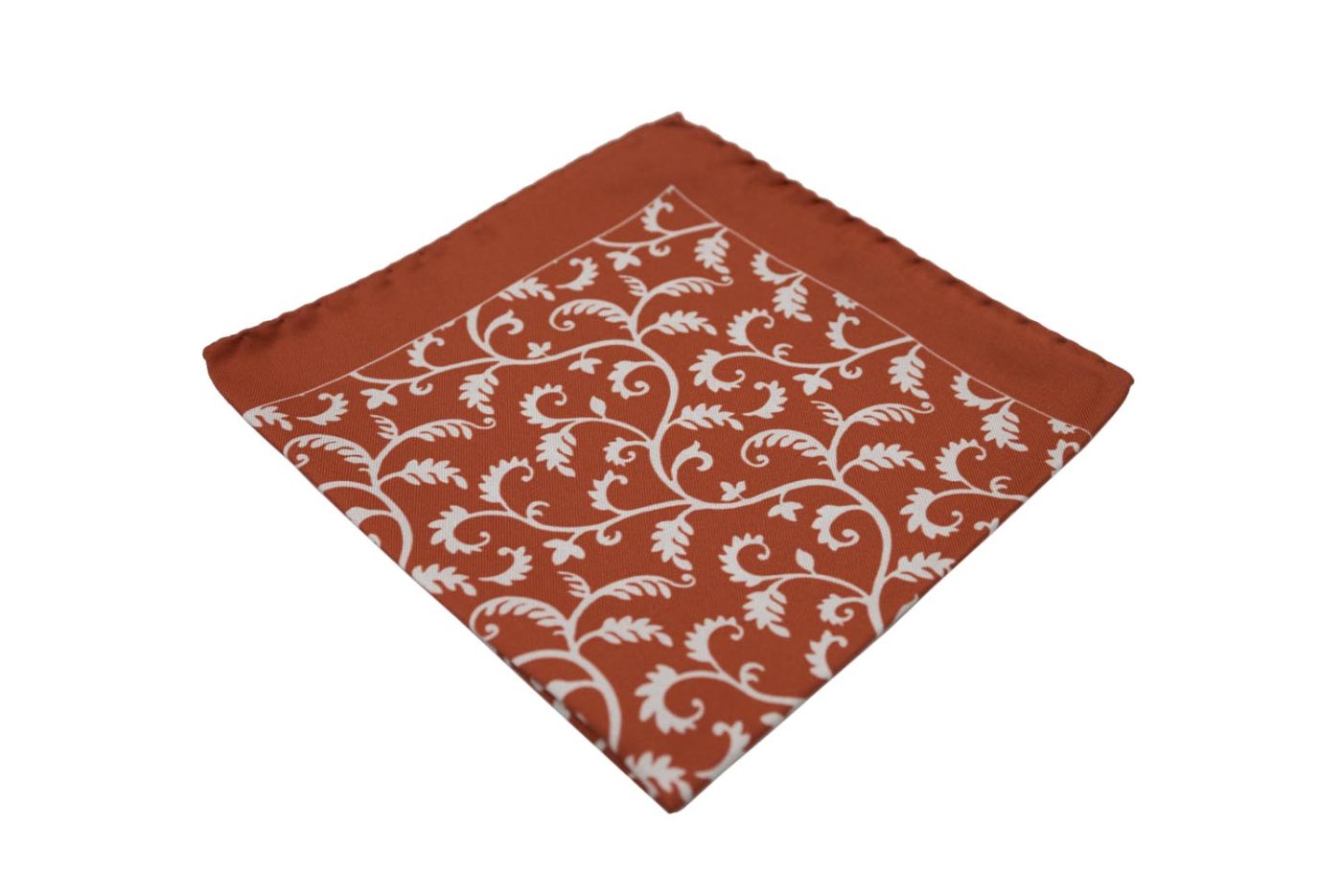 Μαντήλι τσέπης πορτοκαλί / λευκά λαχούρια