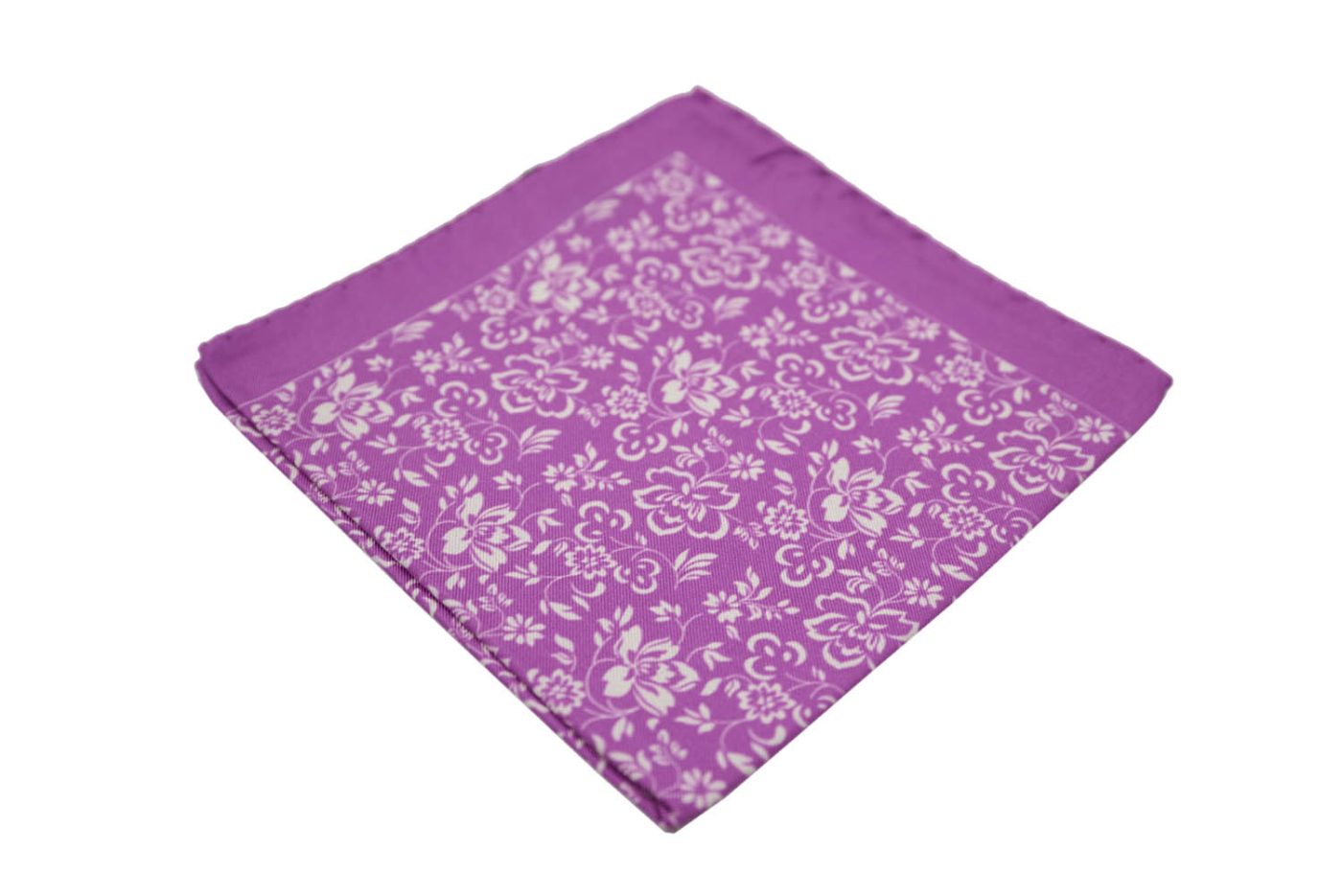 POCH295 Μαντήλι τσέπης μωβ / λουλούδια