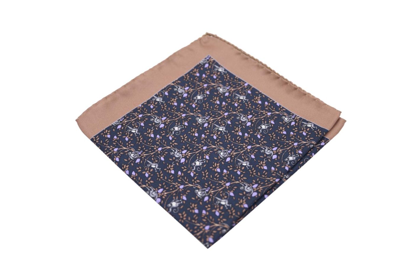 POCH305 Μαντήλι τσέπης μπλε / καφέ / γκρι / μωβ