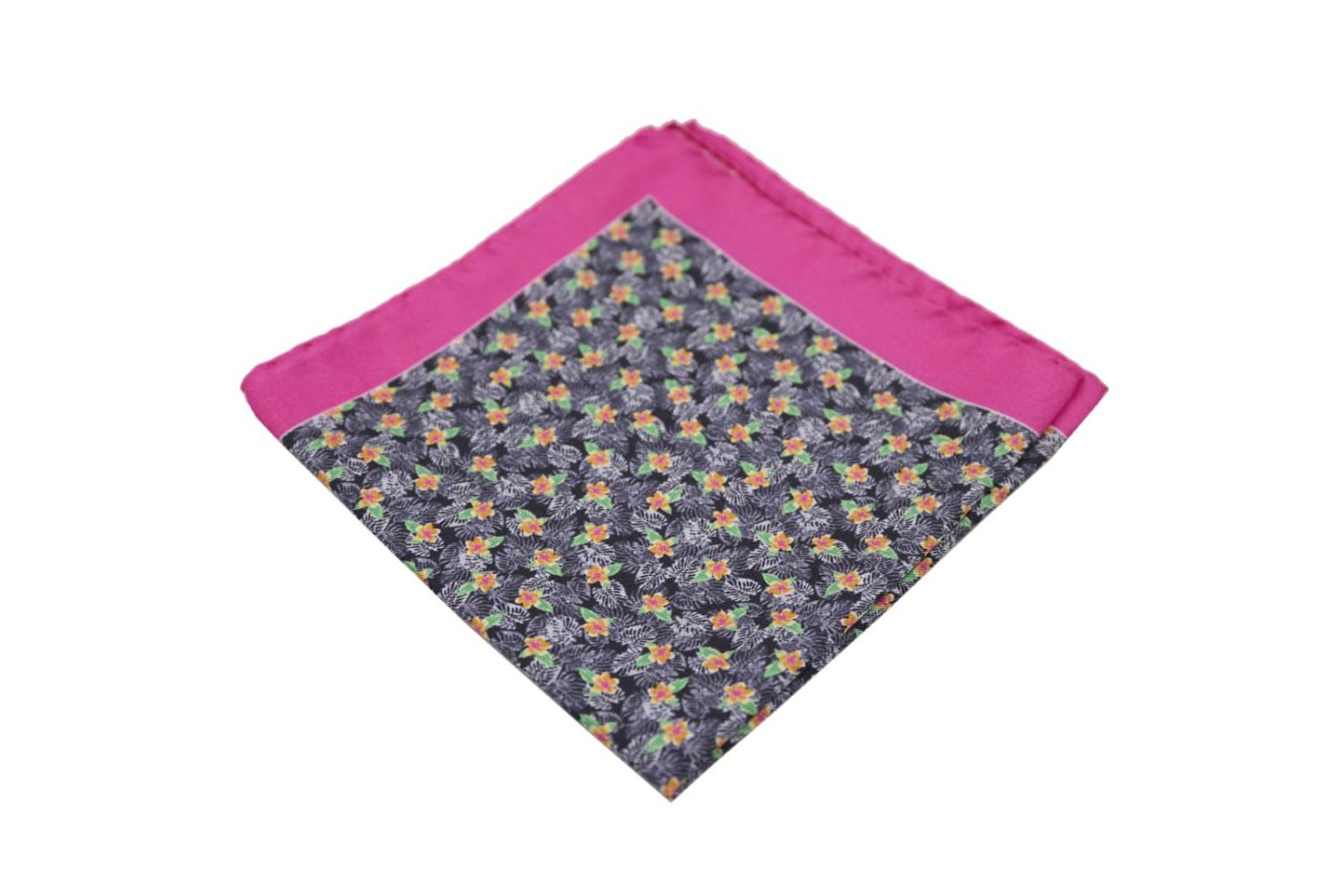 Μαντήλι τσέπης μαύρο / λουλούδια