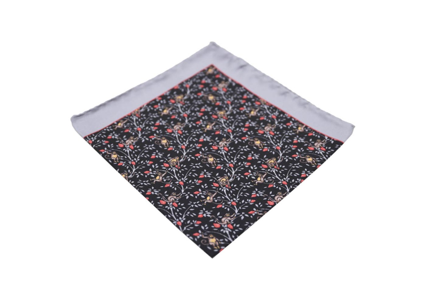POCH315 Μαντήλι τσέπης μαύρο / γκρι / σχέδια