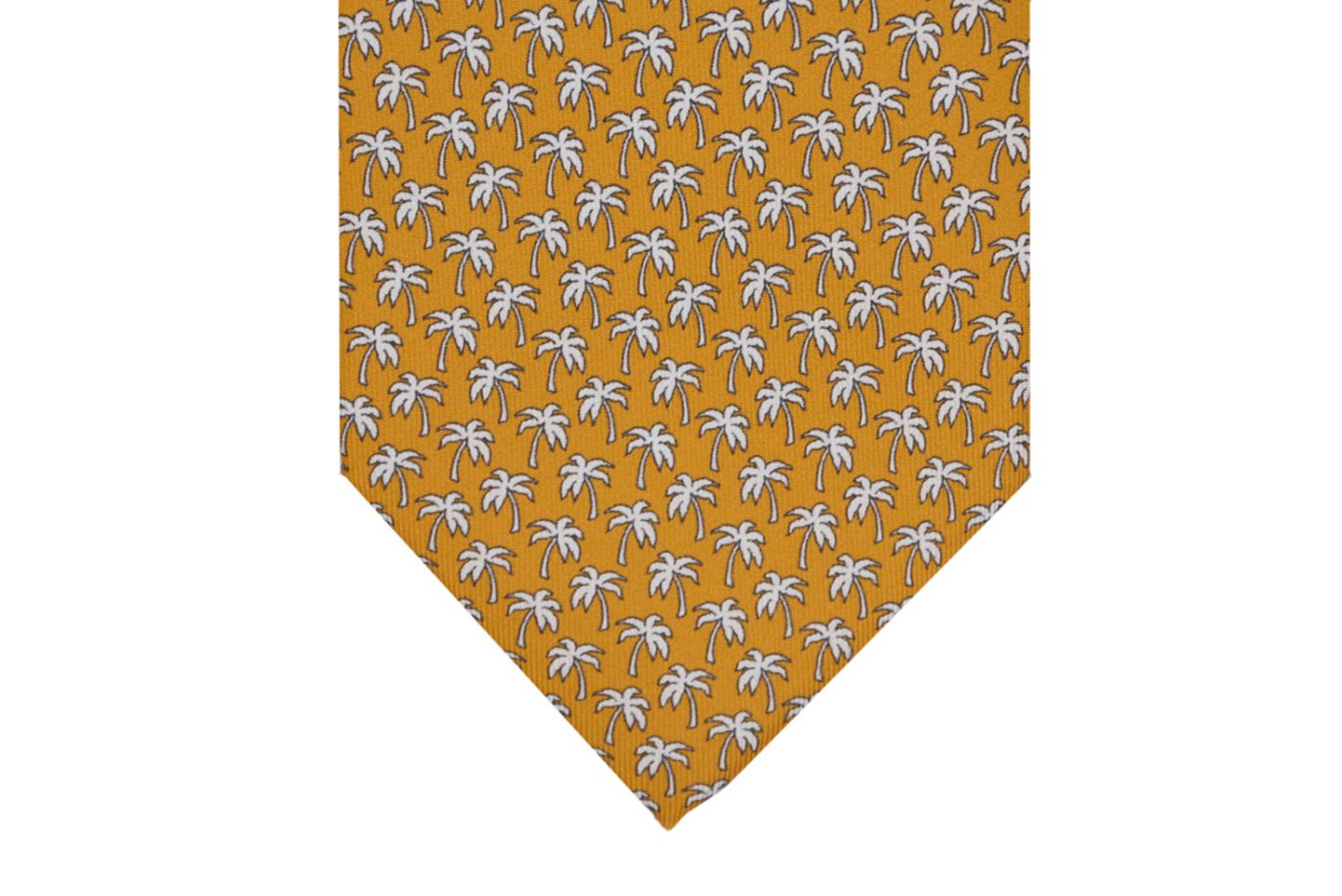 Μεταξωτή γραβάτα πορτοκαλί με φοίνικες