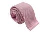 Πλεκτή γραβάτα ροζ μονόχρωμη